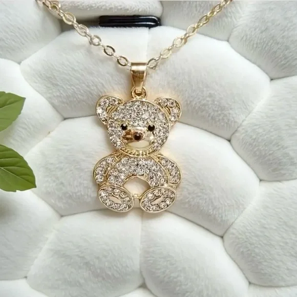 14 k gold plated cute Bear necklace!. - Picture 3 of 4
